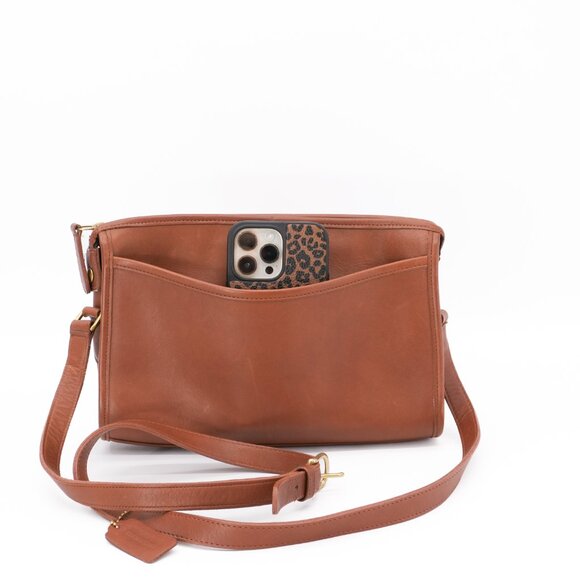 Vintage COACH Purse Taylor Legacy 90s Brown Leather Crossbody Bag USA Made - Picture 13 of 14